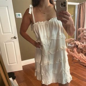 White summer mini dress